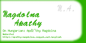 magdolna apathy business card